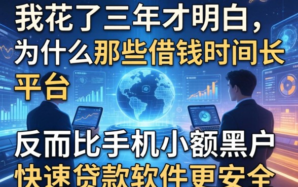 我花了三年才明白，为什么那些借钱时间长的平台反而比手机小额黑户快速贷款软件更安全