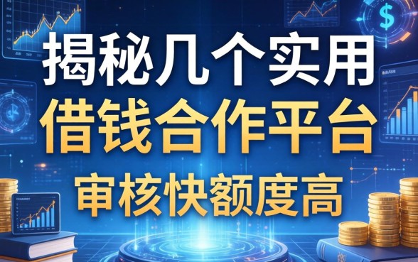 揭秘几个实用的借钱合作平台，审核快额度高