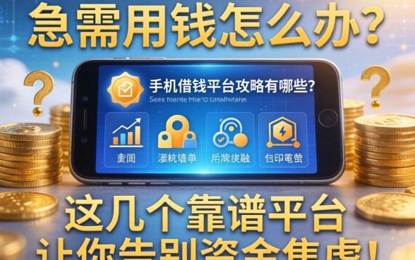 急需用钱怎么办？手机借钱平台攻略有哪些？这几个靠谱平台让你告别资金焦虑！