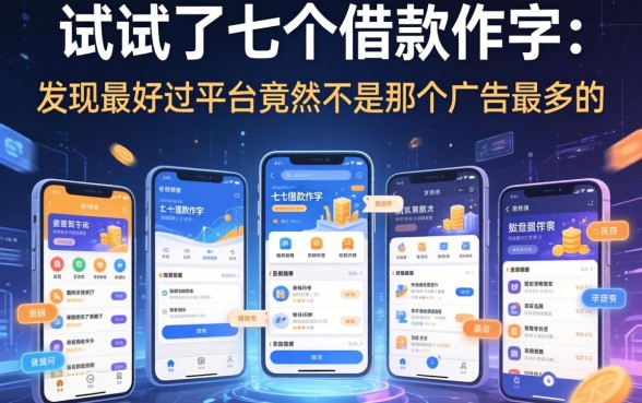 我试了七个借款软件，发现最好过的平台竟然不是那个广告最多的
