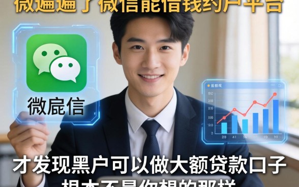 我翻遍了微信能借钱的平台，才发现黑户可以做大额贷款口子根本不是你想的那样