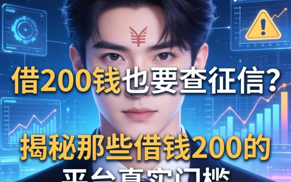 借200块钱也要查征信？揭秘那些借钱200的平台真实门槛