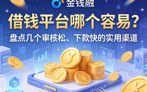 借钱平台哪个容易？盘点几个审核松、下款快的实用渠道