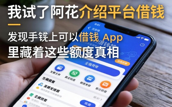 我试了阿花介绍平台借钱，发现手机上可以借钱的app里藏着这些额度真相
