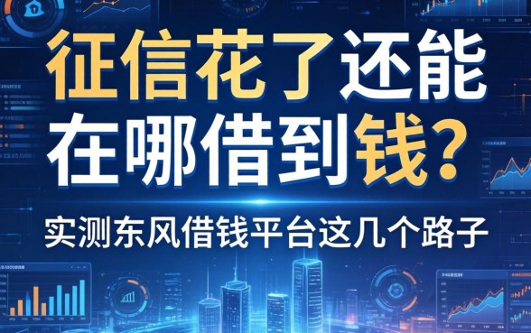 征信花了还能在哪借到钱？实测东风借钱平台这几个路子