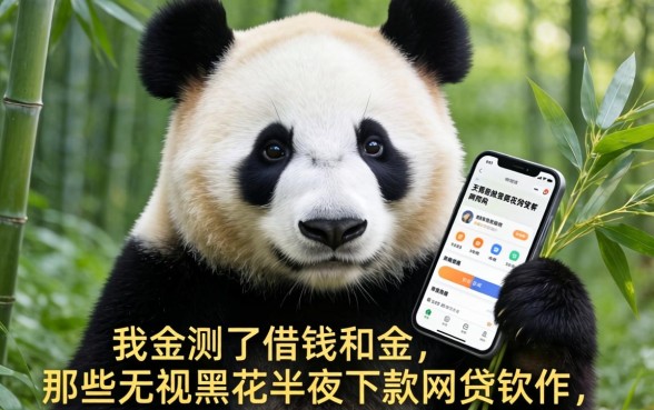 我实测了熊猫借钱和那些无视黑花半夜下款的网贷软件，结局有点意外