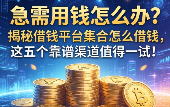 急需用钱怎么办？揭秘借钱平台集合怎么借钱，这五个靠谱渠道值得一试！