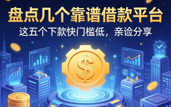 盘点几个靠谱借款平台，这五个下款快门槛低，亲测分享