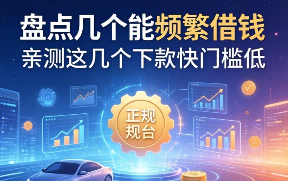 盘点几个能频繁借钱的正规平台，亲测这几个下款快门槛低