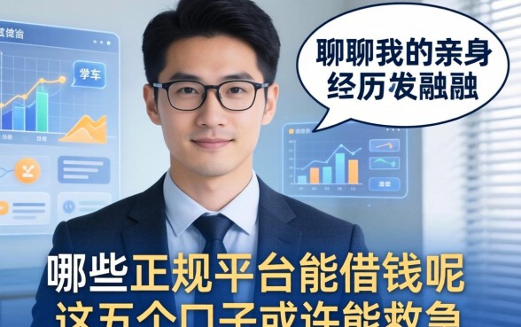聊聊我的亲身经历：哪些正规平台能借钱呢？这五个口子或许能救急