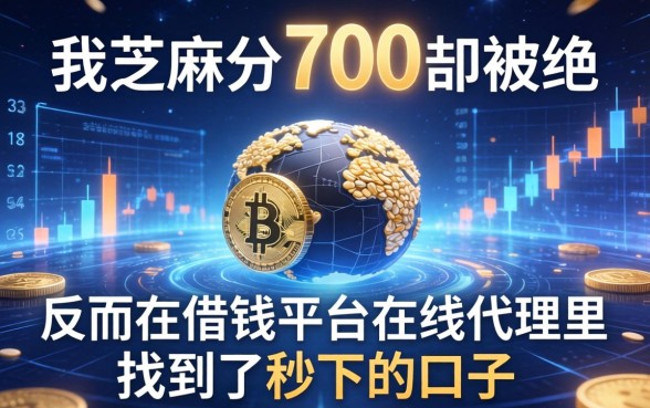 我芝麻分700却被拒，反而在借钱平台在线代理里找到了秒下的口子