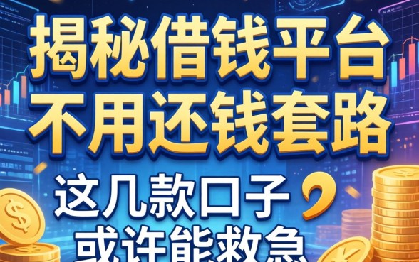 揭秘借钱平台不用还钱的套路，这几款口子或许能救急