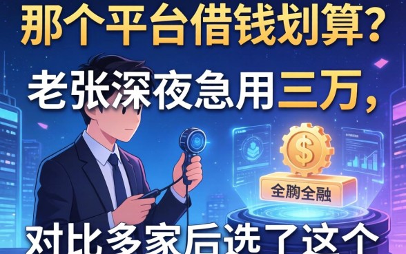 那个平台借钱划算？老张深夜急用三万，对比多家后选了这个