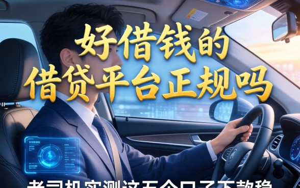 好借钱的借贷平台正规吗，老司机实测这五个口子下款稳