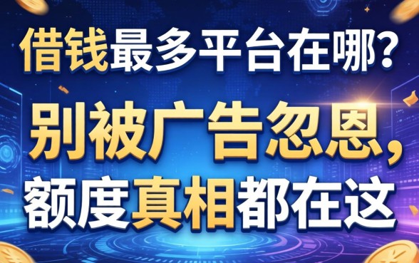 借钱最多平台在哪？别被广告忽悠，额度真相都在这