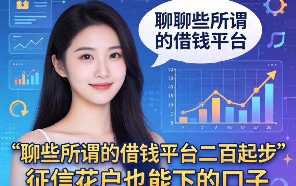 聊聊那些所谓的借钱平台二百起步，征信花户也能下的口子