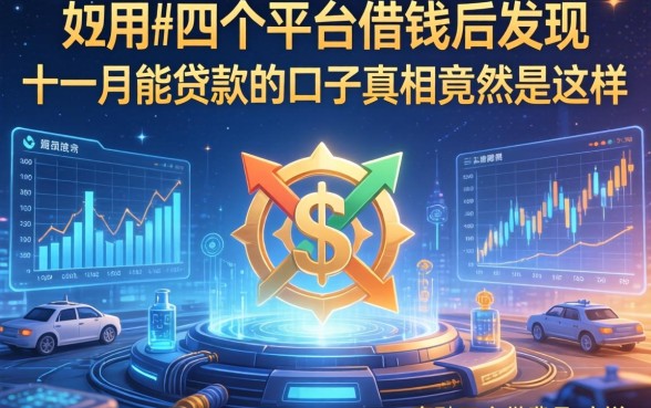 我用四个平台借钱后发现，十一月能贷款的口子真相竟然是这样