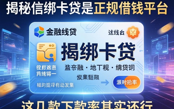 揭秘信绑卡贷是正规借钱平台，这几款下款率其实还行