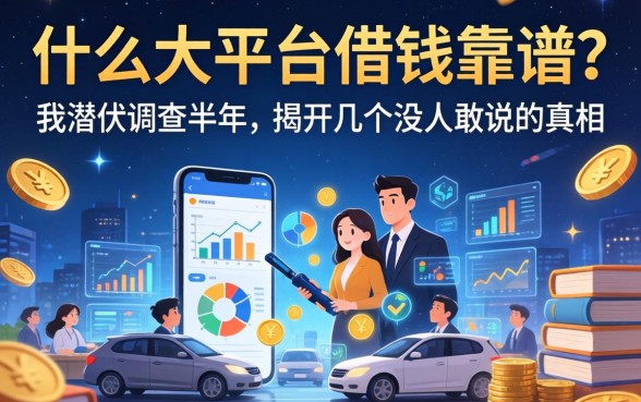什么大平台借钱靠谱？我潜伏调查半年，揭开几个没人敢说的真相