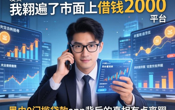 我翻遍了市面上借钱2000的平台，发现黑户0门槛贷款app背后的真相有点离谱