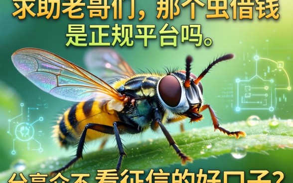 求助老哥们，那个虫虫借钱是正规平台吗？分享几个不看征信的好口子