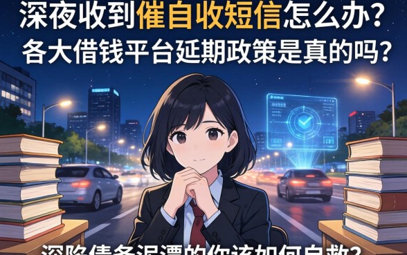 深夜收到催收短信怎么办？各大借钱平台延期政策是真的吗？深陷债务泥潭的你该如何自救？