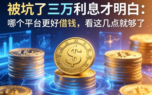 被坑了三万利息才明白：哪个平台更好借钱，看这几点就够了