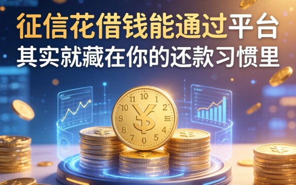 征信花借钱能通过的平台，其实就藏在你的还款习惯里