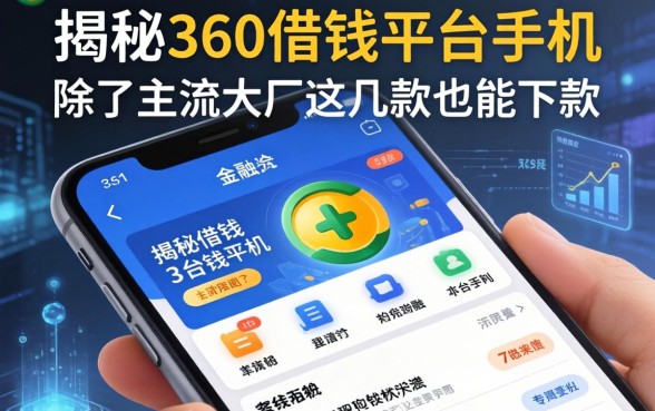 揭秘360借钱平台手机：除了主流大厂这几款也能下款