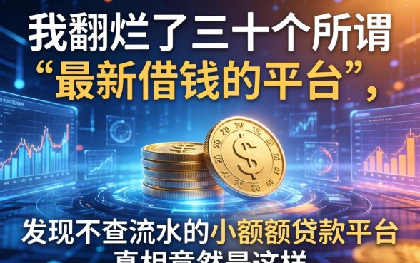 我翻烂了三十个所谓“最新借钱的平台”，发现不查流水的小额度贷款平台真相竟然是这样