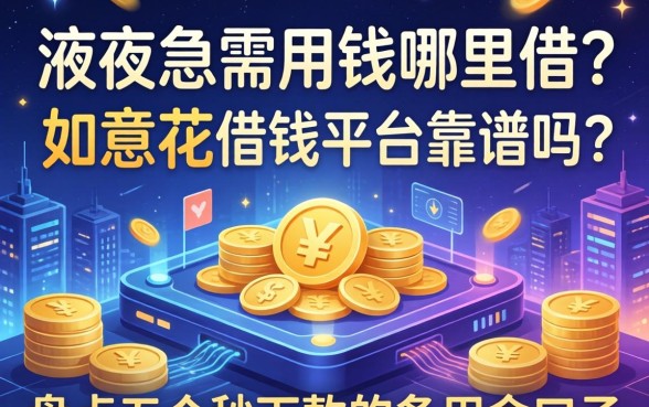 深夜急需用钱哪里借？如意花借钱平台靠谱吗？盘点五个秒下款的备用金口子
