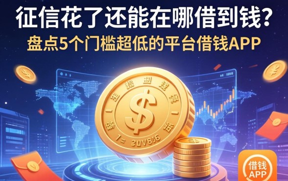 征信花了还能在哪借到钱？盘点5个门槛超低的平台借钱APP