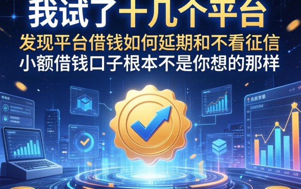 我试了十几个平台，发现平台借钱如何延期和不看征信小额借钱的口子根本不是你想的那样
