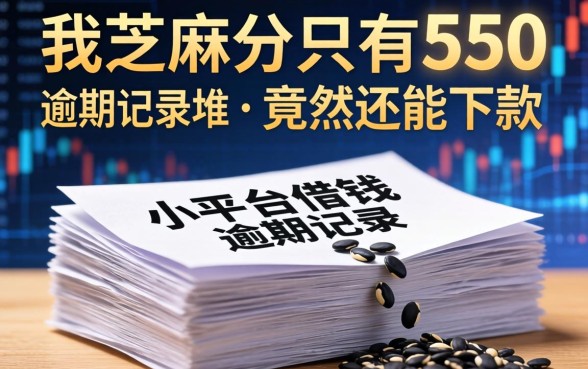 我芝麻分只有550，小平台借钱逾期记录一堆，竟然还能下款