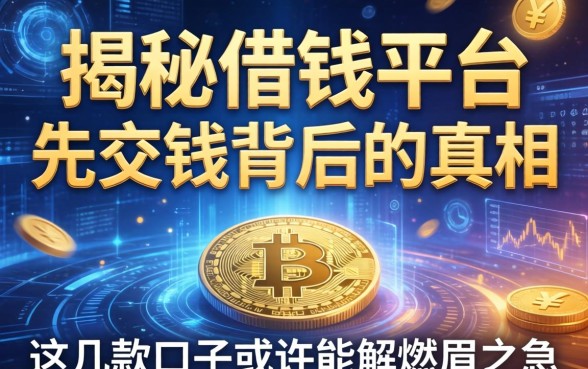 揭秘借钱平台先交钱背后的真相，这几款口子或许能解燃眉之急