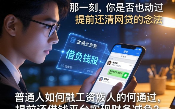 深夜收到工资短信的那一刻，你是否也动过提前还清网贷的念头？普通人如何通过提前还借钱平台实现财务减负？