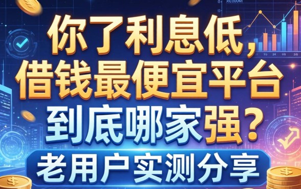 除了利息低，借钱最便宜的平台到底哪家强？老用户实测分享