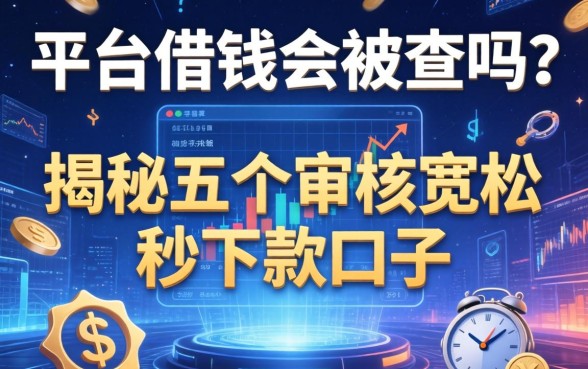 平台借钱会被查吗？揭秘五个审核宽松的秒下款口子