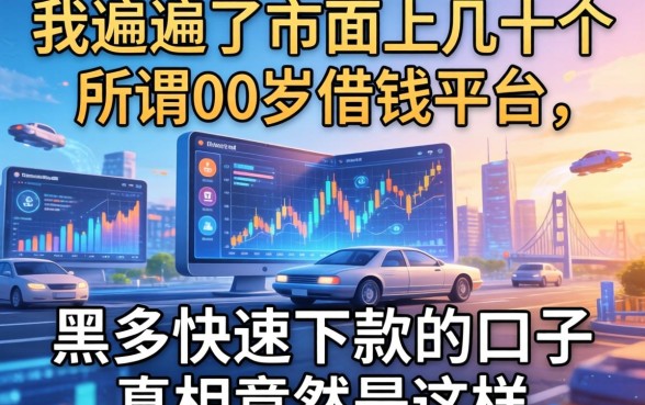 我翻遍了市面上几十个所谓00后借钱平台，发现黑户快速下款的口子真相竟然是这样