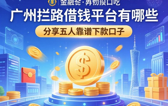 广州拦路借钱平台有哪些？分享五个靠谱下款口子