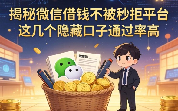 揭秘微信借钱不被秒拒的平台，这几个隐藏口子通过率高