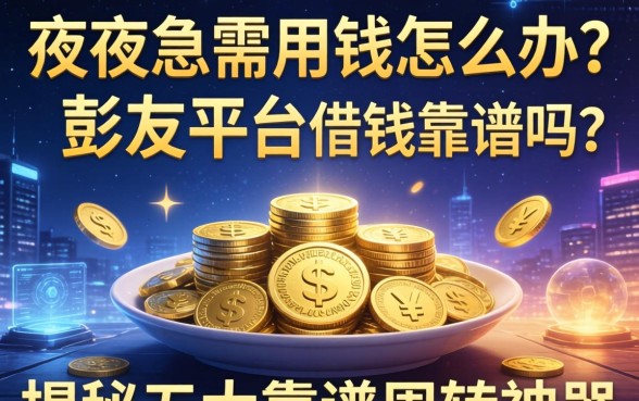 深夜急需用钱怎么办？彭友平台借钱靠谱吗？揭秘五大靠谱周转神器