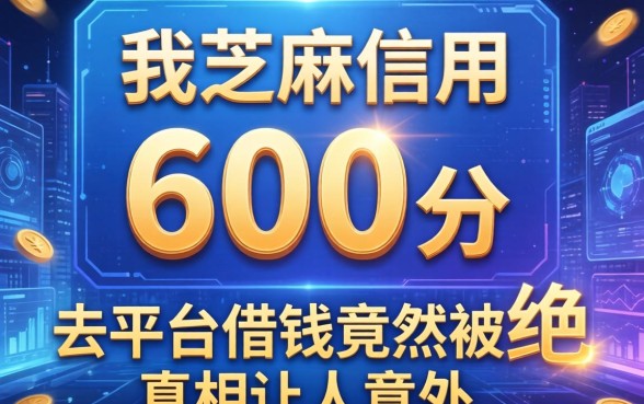 我芝麻信用600分，去平台借钱竟然被拒，真相让人意外