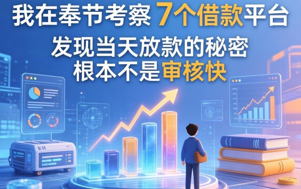 我在奉节考察了7个借款平台，发现当天放款的秘密根本不是审核快