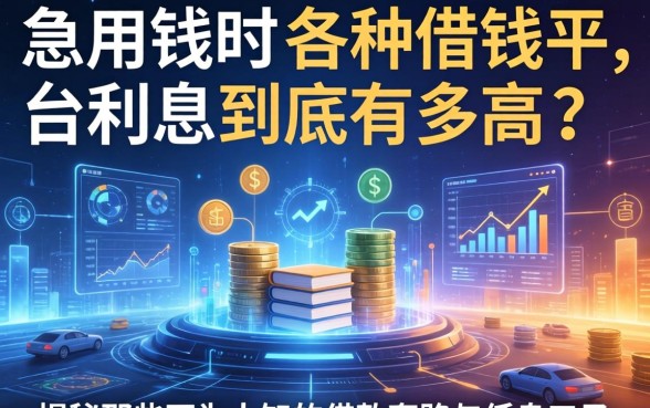 急用钱时各种借钱平台利息到底有多高？揭秘那些不为人知的借款套路与低息口子