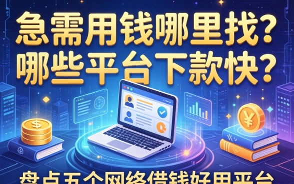 急需用钱哪里找？哪些平台下款快？盘点五个网络借钱好用平台