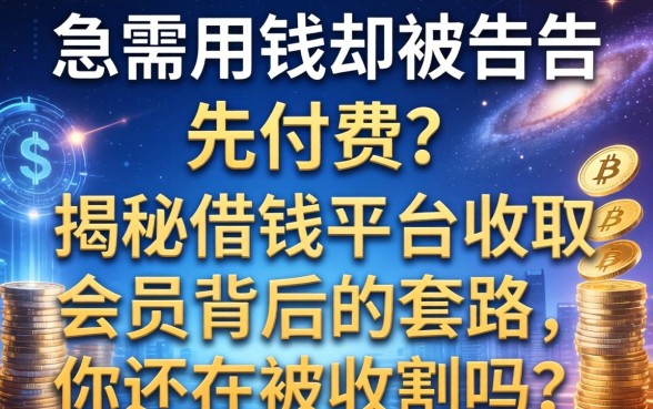 急需用钱却被告知要先付费？揭秘借钱平台收取会员背后的套路，你还在被收割吗？