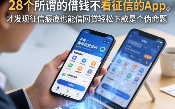 我翻遍了手机里那28个所谓的借钱不看征信的app，才发现征信瑕疵也能借网贷轻松下款是个伪命题