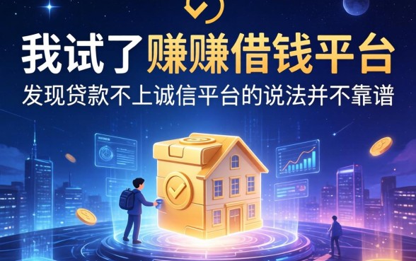 我试了赚赚借钱平台，发现贷款不上诚信平台的说法并不靠谱