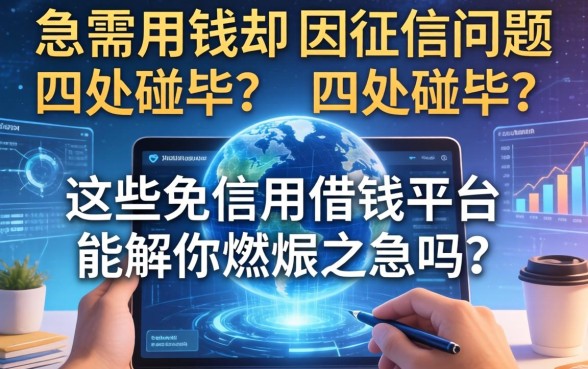 急需用钱却因征信问题四处碰壁？这些免信用借钱平台能解你燃眉之急吗？